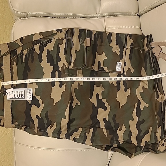 Big and Tall Pro Club cargo shorts w/matching belt. NWT. - Picture 3 of 5